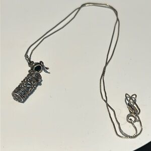 #1 Sterling Silver Poison Necklace Chain & Charm